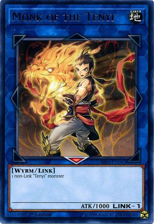 YuGiOh Rising Rampage RARE Monk of the Tenyi 1st Edition MINT