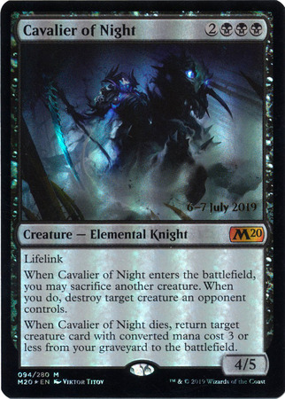 Cavalier of Night 094 280 M20 Pre Release Foil Promo Magic The Gathering Promo Cards Cavalier of Night 094 280 M20 Pre Release Foil Promo Magic The Gathering Promo Cards