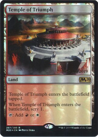 Temple of Triumph 257/280 M20 Prerelease Foil Promo Near Mint MTG Promo 