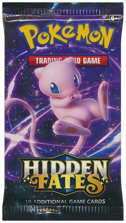 10 x Hidden Fates Booster Pack Pokémon Cards SEALED UNWEIGHTED 