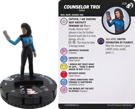 Heroclix Star Trek Resistance is Futile set Counselor Troi #008 Common 
