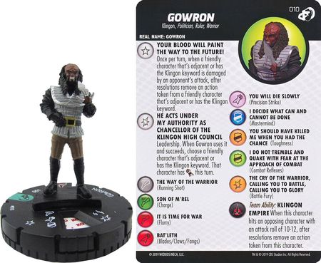 Gowron 010 Star Trek The Next Generation HeroClix Star Trek Away Team The Next Generation Resistance is Futile Gravity Feed Singles Gowron 010 Star Trek The Next Generation HeroClix Star Trek Away Team The Next Generation Resistance is Futile Gravity Feed Singles