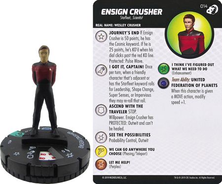 Heroclix Star Trek Resistance is Futile ~ Ensign Crusher #014 Uncommon w/ Card 