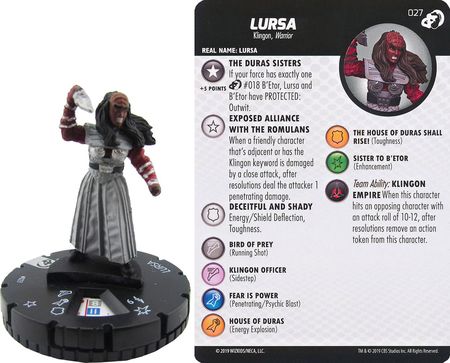 Lursa 027 Star Trek The Next Generation HeroClix Star Trek Away Team The Next Generation Resistance is Futile Gravity Feed Singles Lursa 027 Star Trek The Next Generation HeroClix Star Trek Away Team The Next Generation Resistance is Futile Gravity Feed Singles