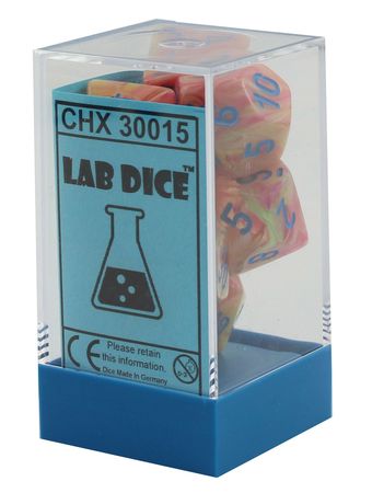 Chessex Festive Allusion w Blue Set of 7 Dice CHX30015 Chessex Festive Allusion w Blue Set of 7 Dice CHX30015