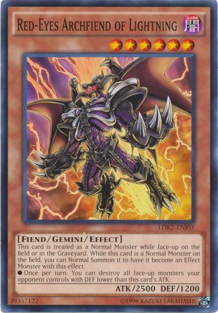 Red Eyes Archfiend of Lightning LDK2 ENJ03 Common Unlimited Red Eyes Archfiend of Lightning LDK2 ENJ03 Common Unlimited