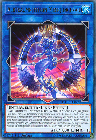 Albtraumritterin Meerjungfau FLOD DE043 1st Edition German Rare German Yugioh Cards Albtraumritterin Meerjungfau FLOD DE043 1st Edition German Rare German Yugioh Cards
