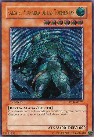 Ultimate Rare Raiza El Monarca De Las Tormentas FOTB SP026 1st Edition Spanish Yugioh Cards Ultimate Rare Raiza El Monarca De Las Tormentas FOTB SP026 1st Edition Spanish Yugioh Cards