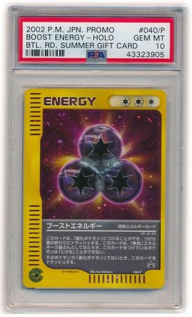 Boost Energy Japanese 040 P PSA GEM MT 10 Holo Promo 3905 Pokemon Japanese Promos Boost Energy Japanese 040 P PSA GEM MT 10 Holo Promo 3905 Pokemon Japanese Promos