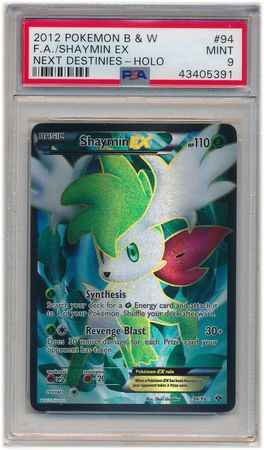 Shaymin EX 94 99 PSA Mint 9 Full Art Ultra Rare B W Next Destinies 5391 Black White 4 Next Destinies Singles Shaymin EX 94 99 PSA Mint 9 Full Art Ultra Rare B W Next Destinies 5391 Black White 4 Next Destinies Singles