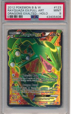 Rayquaza EX 123 124 PSA Mint 9 Full Art Ultra Rare B W Dragons Exalted 5408 Black White 6 Dragons Exalted Singles Rayquaza EX 123 124 PSA Mint 9 Full Art Ultra Rare B W Dragons Exalted 5408 Black White 6 Dragons Exalted Singles