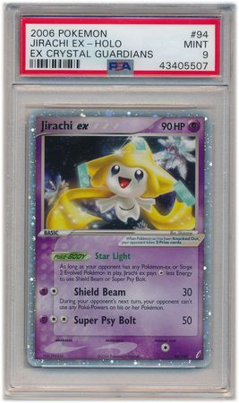 Jirachi ex 94 100 PSA Mint 9 Ultra Rare Ex Crystal Guardians 5507 Ex Crystal Guardians Singles Jirachi ex 94 100 PSA Mint 9 Ultra Rare Ex Crystal Guardians 5507 Ex Crystal Guardians Singles