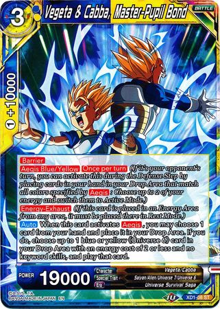 Vegeta Cabba Master Pupil Bond XD1 08 Starter Rare Universe 6 Assailants Expert Deck Singles Vegeta Cabba Master Pupil Bond XD1 08 Starter Rare Universe 6 Assailants Expert Deck Singles
