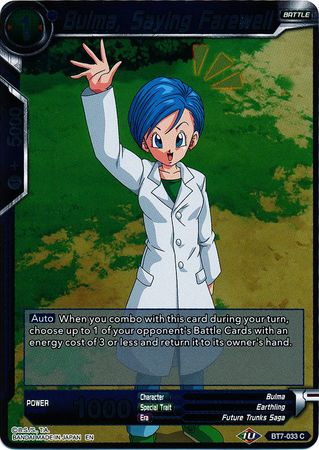Bulma Saying Farewell BT7 033 Foil Common Assault of the Saiyans Foil Singles Bulma Saying Farewell BT7 033 Foil Common Assault of the Saiyans Foil Singles