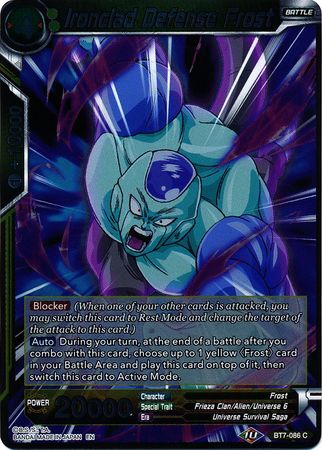 Ironclad Defense Frost BT7 086 Foil Common Assault of the Saiyans Foil Singles Ironclad Defense Frost BT7 086 Foil Common Assault of the Saiyans Foil Singles