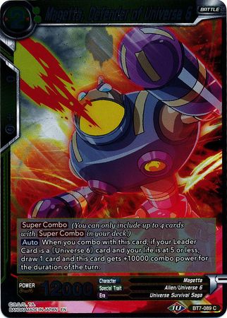 Magetta Defender of Universe 6 BT7 089 Foil Common Assault of the Saiyans Foil Singles Magetta Defender of Universe 6 BT7 089 Foil Common Assault of the Saiyans Foil Singles