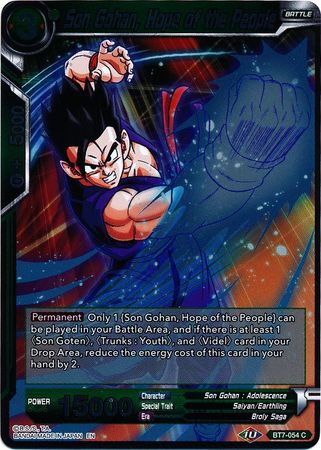 Son Gohan Hope of the People BT7 054 Foil Common Assault of the Saiyans Foil Singles Son Gohan Hope of the People BT7 054 Foil Common Assault of the Saiyans Foil Singles
