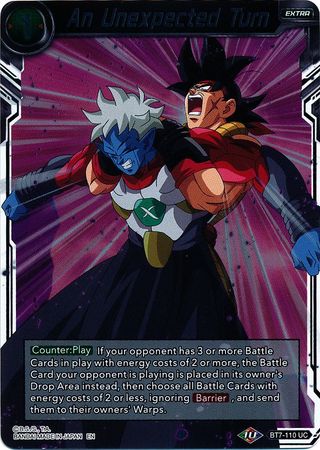 An Unexpected Turn BT7 110 Foil Uncommon Assault of the Saiyans Foil Singles An Unexpected Turn BT7 110 Foil Uncommon Assault of the Saiyans Foil Singles