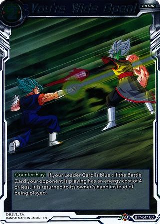 You re Wide Open BT7 047 Foil Uncommon Assault of the Saiyans Foil Singles You re Wide Open BT7 047 Foil Uncommon Assault of the Saiyans Foil Singles