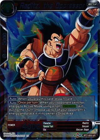 Raditz the Oppressor BT7 003 Foil Uncommon Raditz the Oppressor BT7 003 Foil Uncommon