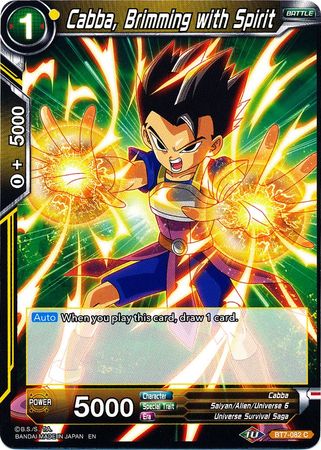 Cabba Brimming with Spirit BT7 082 Common Assault of the Saiyans Non Foil Singles Cabba Brimming with Spirit BT7 082 Common Assault of the Saiyans Non Foil Singles