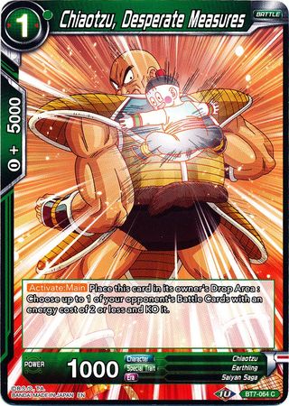 Chiaotzu Desperate Measures BT7 064 Common Assault of the Saiyans Non Foil Singles Chiaotzu Desperate Measures BT7 064 Common Assault of the Saiyans Non Foil Singles