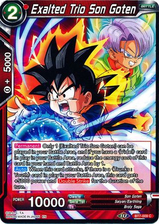 Exalted Trio Son Goten BT7 009 Common Assault of the Saiyans Non Foil Singles Exalted Trio Son Goten BT7 009 Common Assault of the Saiyans Non Foil Singles