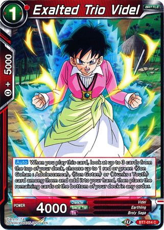 Exalted Trio Videl BT7 014 Common Assault of the Saiyans Non Foil Singles Exalted Trio Videl BT7 014 Common Assault of the Saiyans Non Foil Singles
