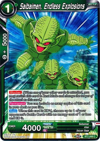 Saibaimen Endless Explosions BT7 068 Common Assault of the Saiyans Non Foil Singles Saibaimen Endless Explosions BT7 068 Common Assault of the Saiyans Non Foil Singles