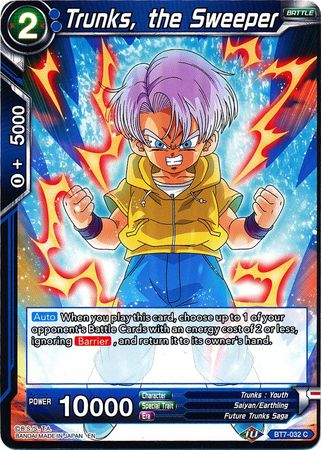 Trunks the Sweeper BT7 032 Common Assault of the Saiyans Non Foil Singles Trunks the Sweeper BT7 032 Common Assault of the Saiyans Non Foil Singles