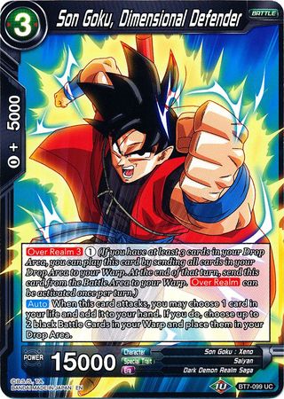 Son Goku Dimensional Defender BT7 099 Uncommon Assault of the Saiyans Non Foil Singles Son Goku Dimensional Defender BT7 099 Uncommon Assault of the Saiyans Non Foil Singles