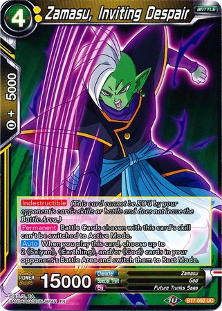 Zamasu Inviting Despair BT7 092 Uncommon Assault of the Saiyans Non Foil Singles Zamasu Inviting Despair BT7 092 Uncommon Assault of the Saiyans Non Foil Singles