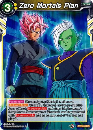 Zero Mortals Plan BT7 096 Uncommon Assault of the Saiyans Non Foil Singles Zero Mortals Plan BT7 096 Uncommon Assault of the Saiyans Non Foil Singles