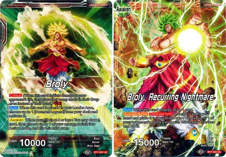 Broly Broly Recurring Nightmare BT7 002 Uncommon Assault of the Saiyans Non Foil Singles Broly Broly Recurring Nightmare BT7 002 Uncommon Assault of the Saiyans Non Foil Singles