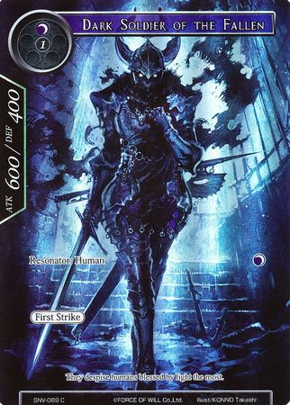 Dark Soldier of The Fallen SNV 089 Full Art Promo Common Force of Will Strangers of New Valhalla Singles Dark Soldier of The Fallen SNV 089 Full Art Promo Common Force of Will Strangers of New Valhalla Singles