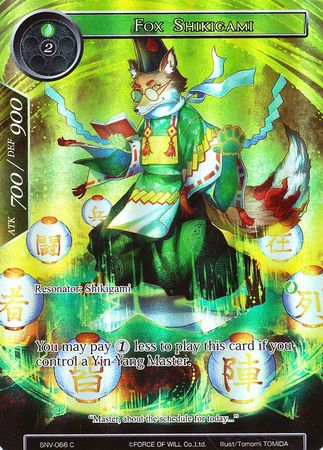 Fox Shikigami SNV 066 Full Art Promo Common Fox Shikigami SNV 066 Full Art Promo Common