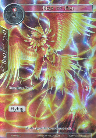 Bird of Fire NDR 022 Full Art Common Force of Will New Dawn Rises Singles Bird of Fire NDR 022 Full Art Common Force of Will New Dawn Rises Singles