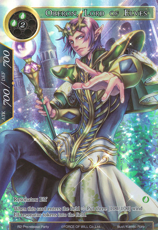 Oberon Lord of Eleves R2 Pre Release Party Full Art Promo Oberon Lord of Eleves R2 Pre Release Party Full Art Promo