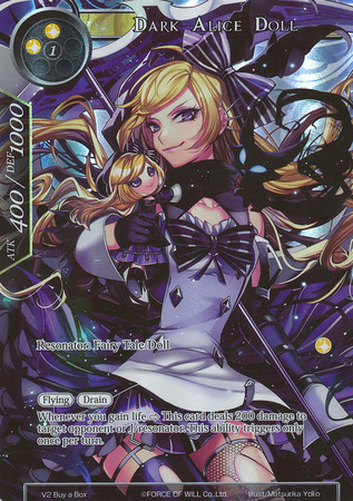 Dark Alice Doll V2 Buy a Box Full Art Promo Dark Alice Doll V2 Buy a Box Full Art Promo