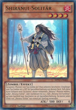 Shiranui Solitar Shiranui Solitaire MP17 DE082 Ultra Rare 1st Edition German Yugioh Cards Shiranui Solitar Shiranui Solitaire MP17 DE082 Ultra Rare 1st Edition German Yugioh Cards