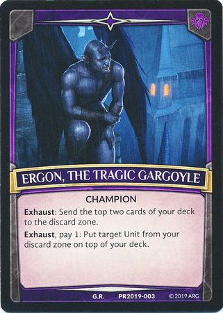 Ergon the Tragic Gargoyle PR2019 003 Promo Argent Saga TCG Promos Ergon the Tragic Gargoyle PR2019 003 Promo Argent Saga TCG Promos