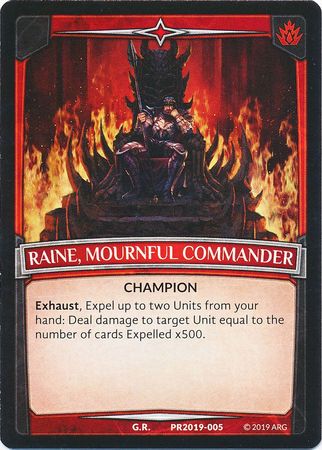 Raine Mournful Commander PR2019 005 Promo Argent Saga TCG Promos Raine Mournful Commander PR2019 005 Promo Argent Saga TCG Promos