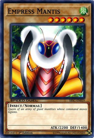 Empress Mantis SBSC EN019 Common 1st Edition Speed Duel Scars of Battle Singles Empress Mantis SBSC EN019 Common 1st Edition Speed Duel Scars of Battle Singles