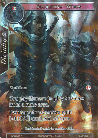 Scorching Winds NDR 036 Full Art Common Force of Will New Dawn Rises Singles Scorching Winds NDR 036 Full Art Common Force of Will New Dawn Rises Singles