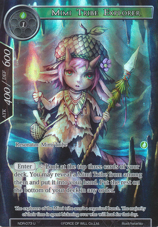 Mimi Tribe Explorer NDR 073 Full Art Uncommon Force of Will New Dawn Rises Singles Mimi Tribe Explorer NDR 073 Full Art Uncommon Force of Will New Dawn Rises Singles