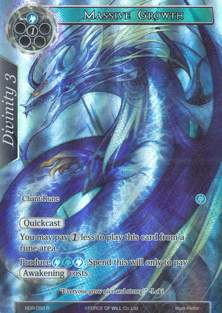 Massive Growth NDR 050 Full Art Rare Force of Will New Dawn Rises Singles Massive Growth NDR 050 Full Art Rare Force of Will New Dawn Rises Singles