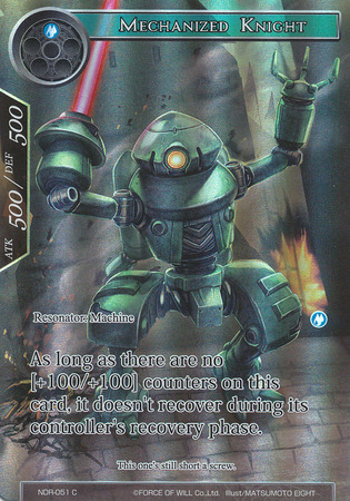 Mechanized Knight NDR 051 Full Art Common Force of Will New Dawn Rises Singles Mechanized Knight NDR 051 Full Art Common Force of Will New Dawn Rises Singles