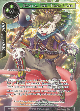 Jiraiya the Toad User SDV4 010 Uncommon Force of Will Starter Deck Singles Jiraiya the Toad User SDV4 010 Uncommon Force of Will Starter Deck Singles