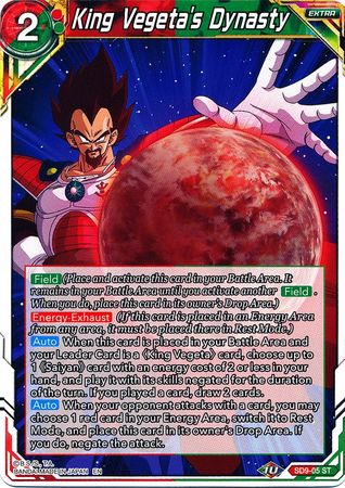 King Vegeta s Dynasty SD9 05 Starter Rare King Vegeta s Dynasty SD9 05 Starter Rare