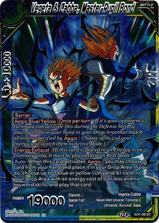 Vegeta Cabba Master Pupil Bond XD1 08 Foil Starter Rare Universe 6 Assailants Expert Deck Singles Vegeta Cabba Master Pupil Bond XD1 08 Foil Starter Rare Universe 6 Assailants Expert Deck Singles